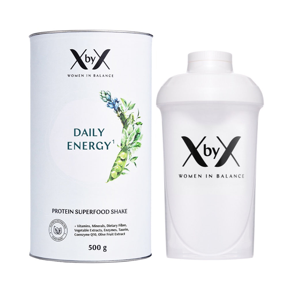 XbyX Daily Energy Shake protein superfood shake menopause with shaker